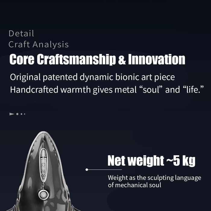 3d metal mechanical humpback whale model kit– diy marine creature assembly puzzle toy