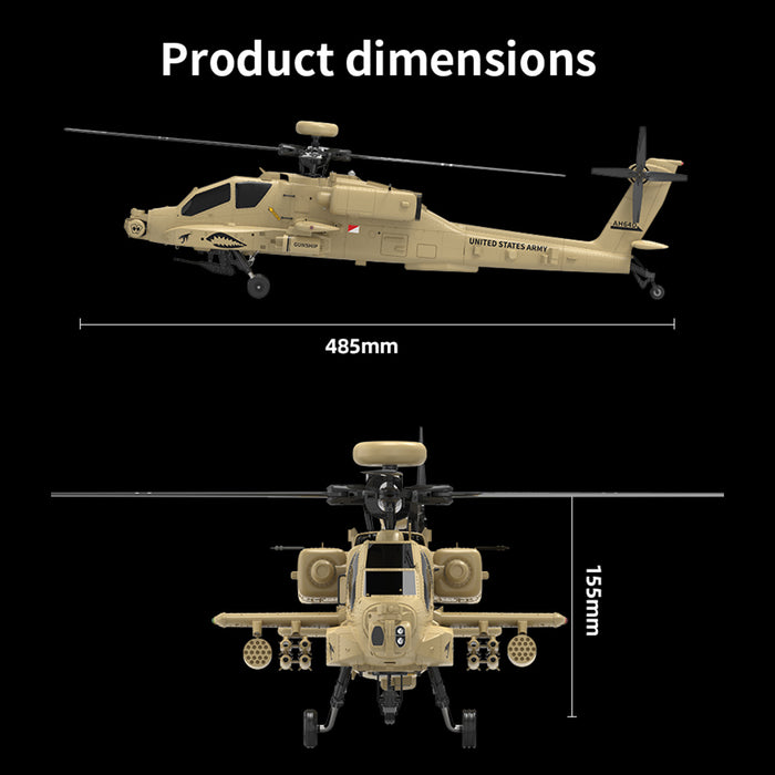 wolfbush & yu xiang f11-n ah64 apache rc helicopter – 1/32 scale 2.4g 6ch coaxial dual rotor with optical flow altitude hold
