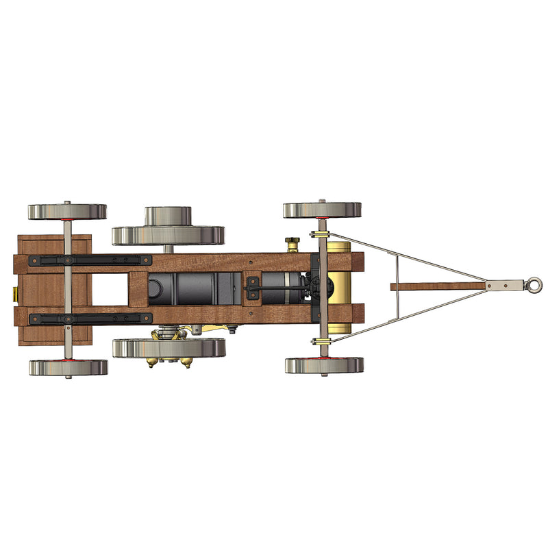 retrol hm-01 hit and miss stationary engine full set with transport cart