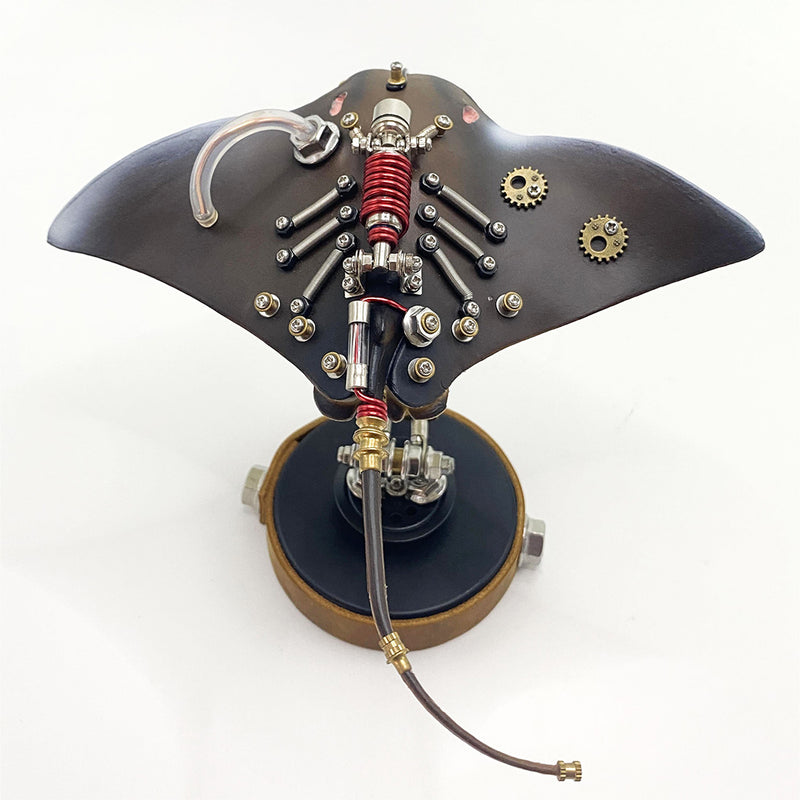 3d steampunk mechanical manta ray metal model kit, diy assembly gift for collectors (200+pcs)