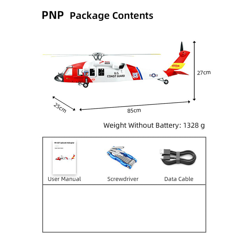 FLYWING MH-60T 2.4G 6CH 470-Class Quick-Release 4-Rotor Scale RC Military Helicopter Model with ACE Flight Controller, GPS Positioning & Left/Right-Hand Control - EngineDIY