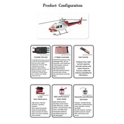 FLISHRC Eurocopter AS350 500-Class RC Helicopter 2.4G 6CH with L7 Flight Controller & 4-Mode GPS Positioning – RTF Version - EngineDIY