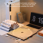 3d wooden mechanical orrery solar system model kit, diy stem educational desktop display (413pcs)