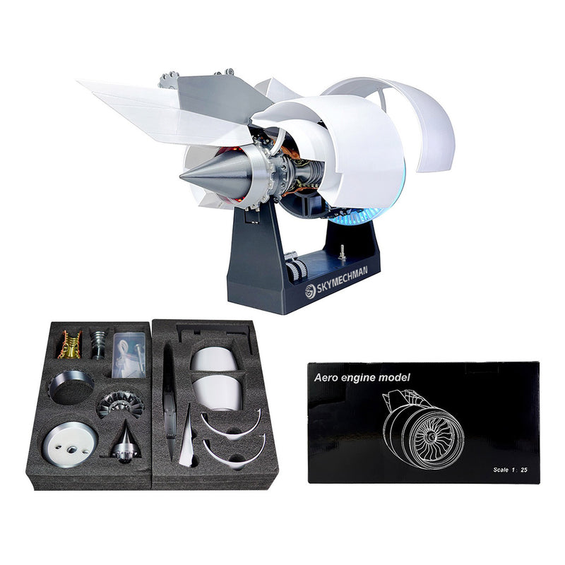 skymechman 1/24 scale aero engineering jet aircraft engines a38x turbofan engine model kit - 3d printed resin simulation engine with variable speed, diy assembly nacelle - desktop display for mechanical science