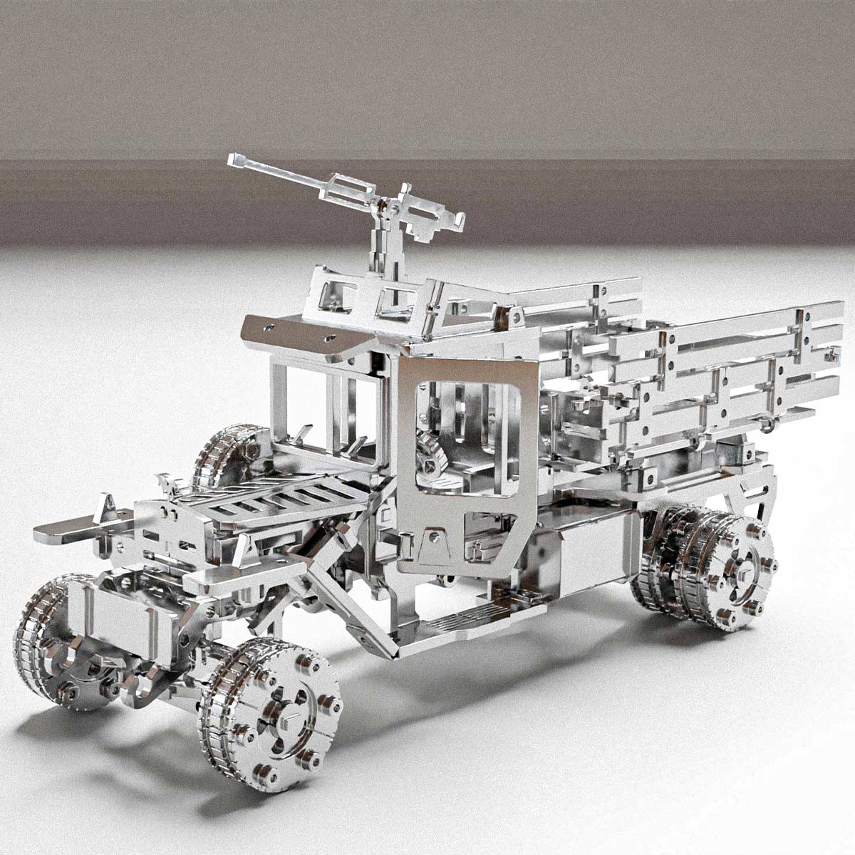 3d steampunk mechanical metal assembly car model kit
