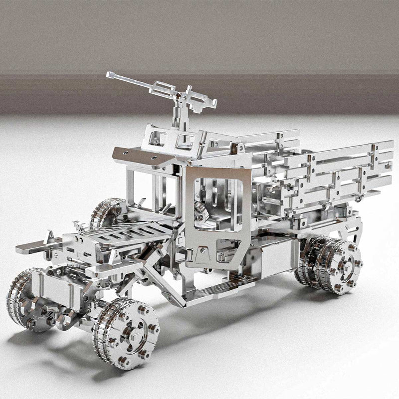 3d steampunk mechanical metal assembly car model kit