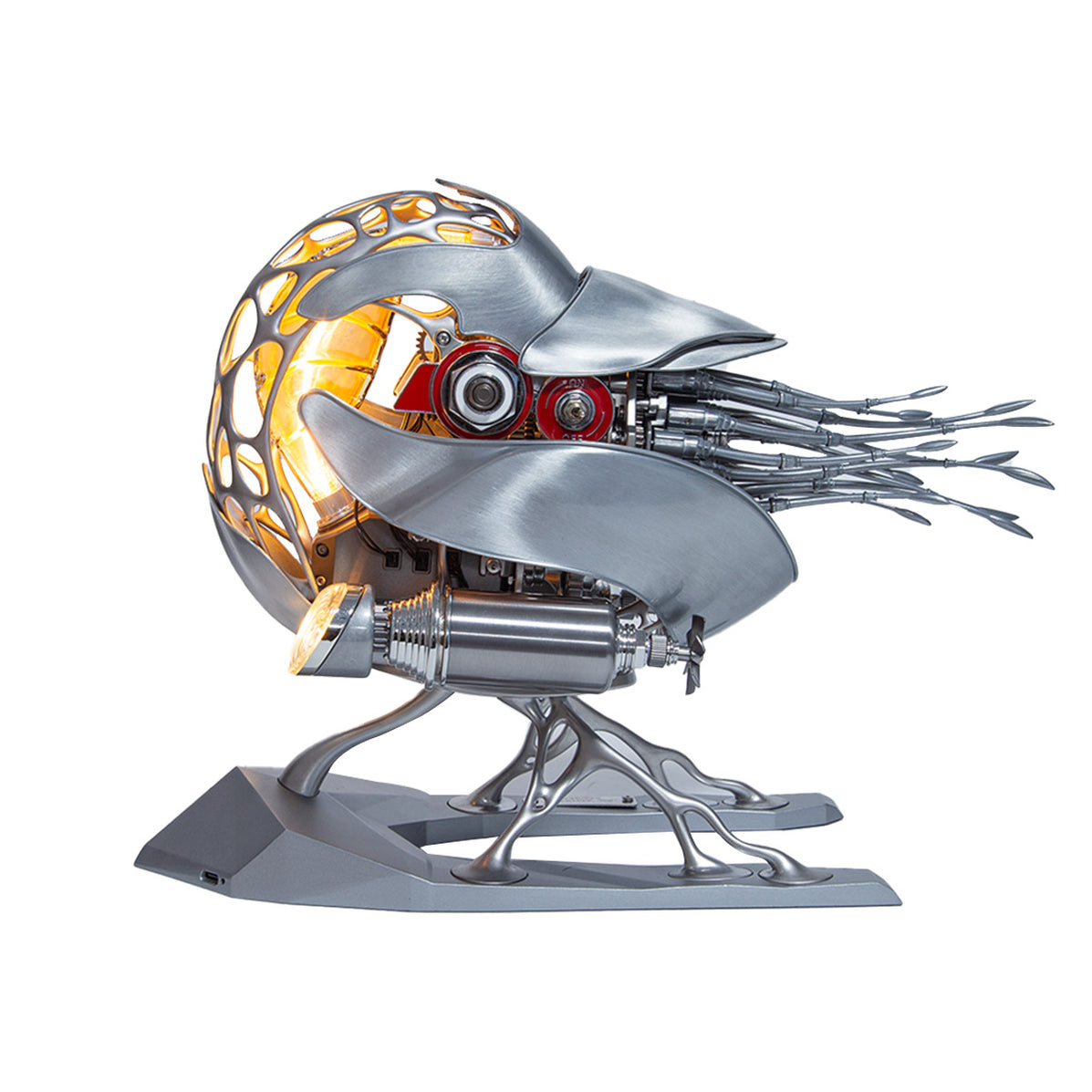 Metla Models Mechanical Nautilus 3D Metal Model Building Kits with LED Light - EngineDIY
