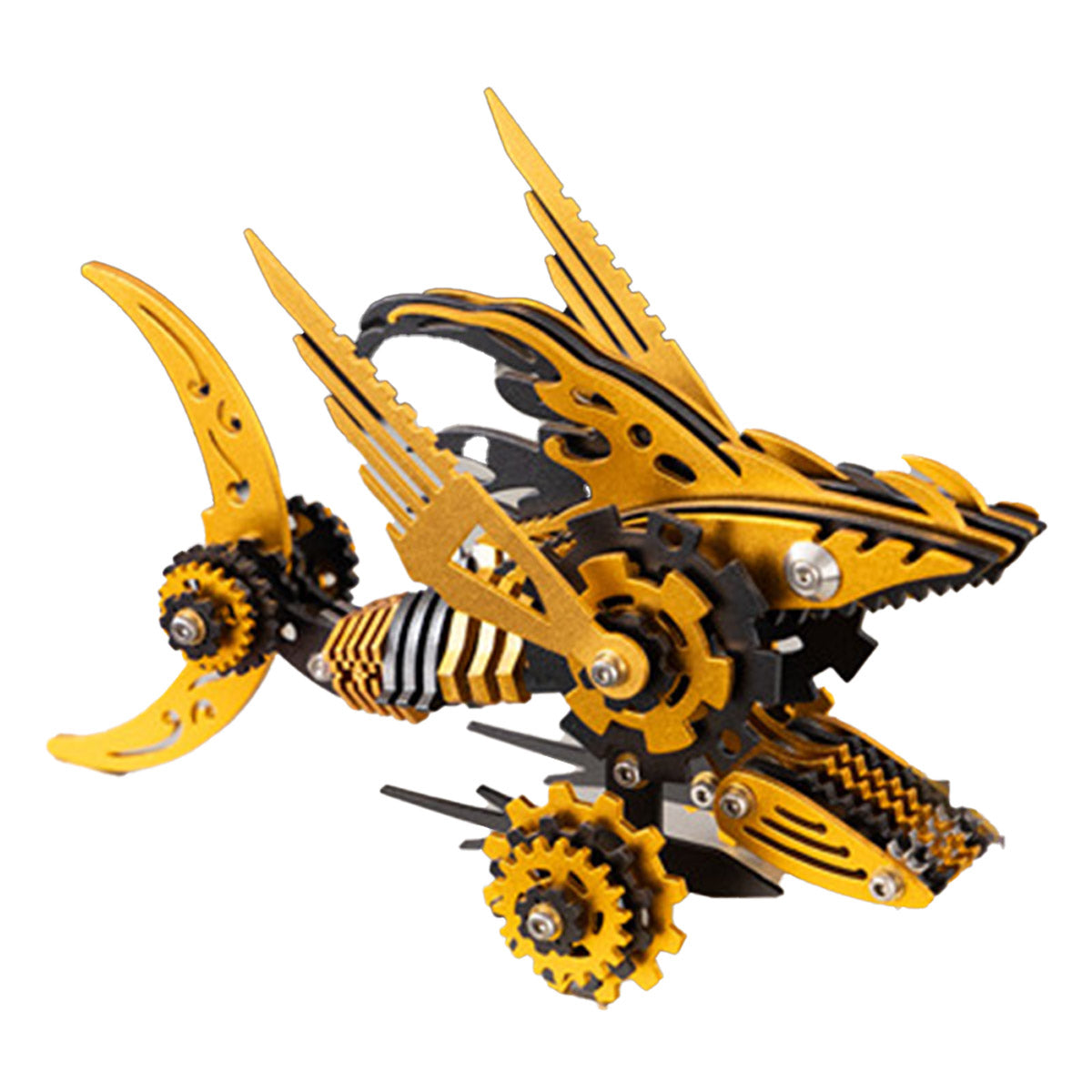 3D Metal Mechanical Sawtooth Shark Assembly Model Kit
