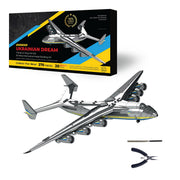 3d metal an-225 mriya aircraft model Kit, collectible desktop display for aviation lovers-270pcs