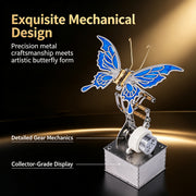 mechanical bionic butterfly 3d metal kinetic sculpture model for desktop display & collection (finished)