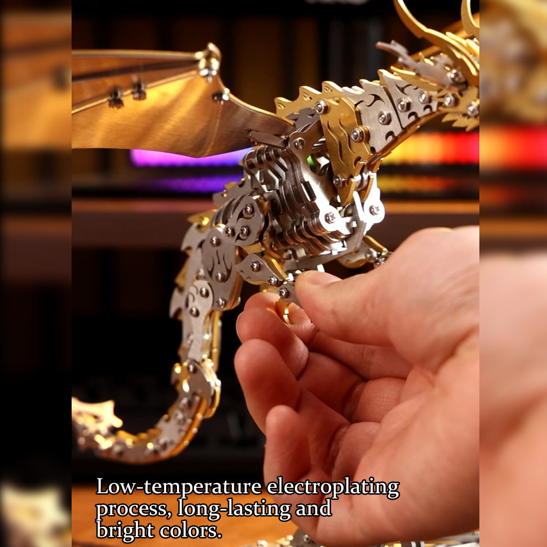 thunder pterosaur 3d metal mechanical bionic assembly model kit