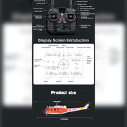 yu xiang f07h uh-1 huey rc helicopter 1/34 scale 8ch brushless flybarless gps rtf with altitude hold & one-key figure 8 flight