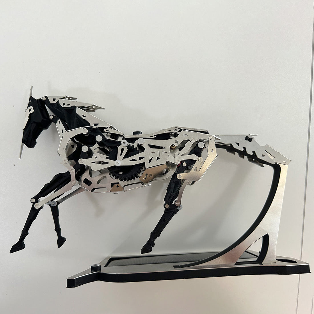 3d metal puzzle solar-powered bionic mechanical horse model kit-diy industrial desktop art sculpture