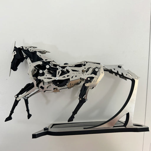 3d metal puzzle solar-powered bionic mechanical horse model kit-diy industrial desktop art sculpture