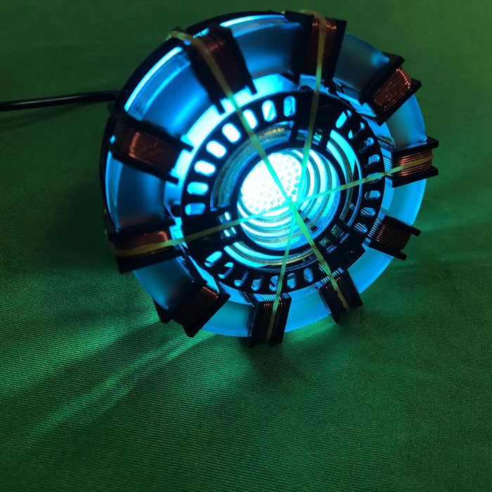 tony mk1 arc reactor model assembly kit with usb power cable & light