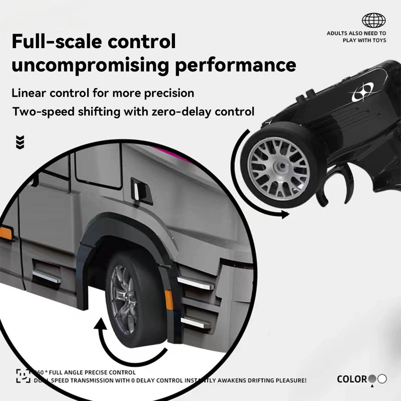 1/43 scale 2.4g full proportional rc semi-truck with opening doors