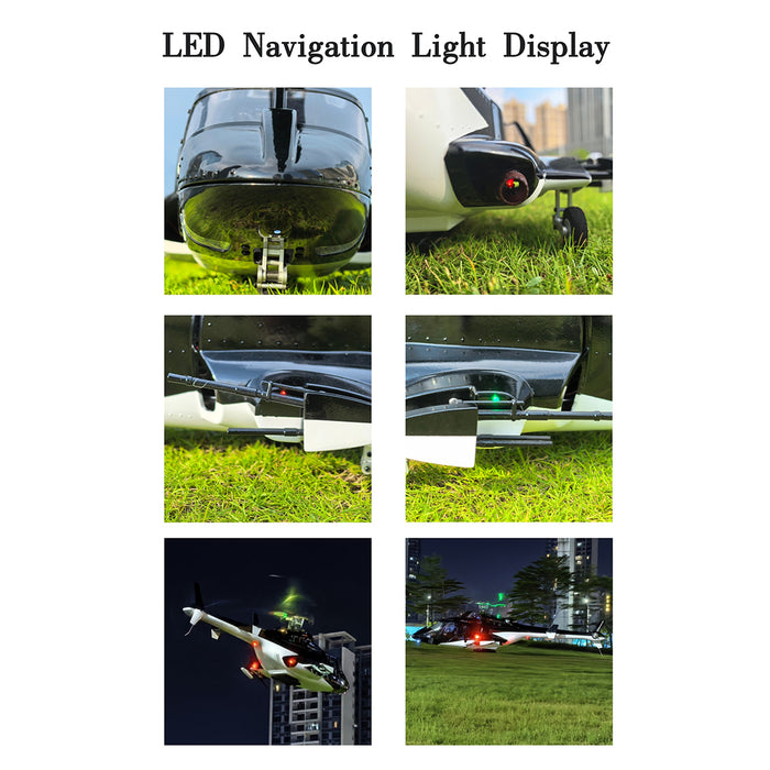 FLISHRC Airwolf Pro FL500 500-Class 6CH Scale RC Helicopter with L7 Flight Controller & 4-Mode GPS, 2.4GHz RTF