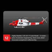 goosky e2 uh-1y 2.4g 6ch dual brushless direct drive rc rescue simulation helicopter model with lidar positioning