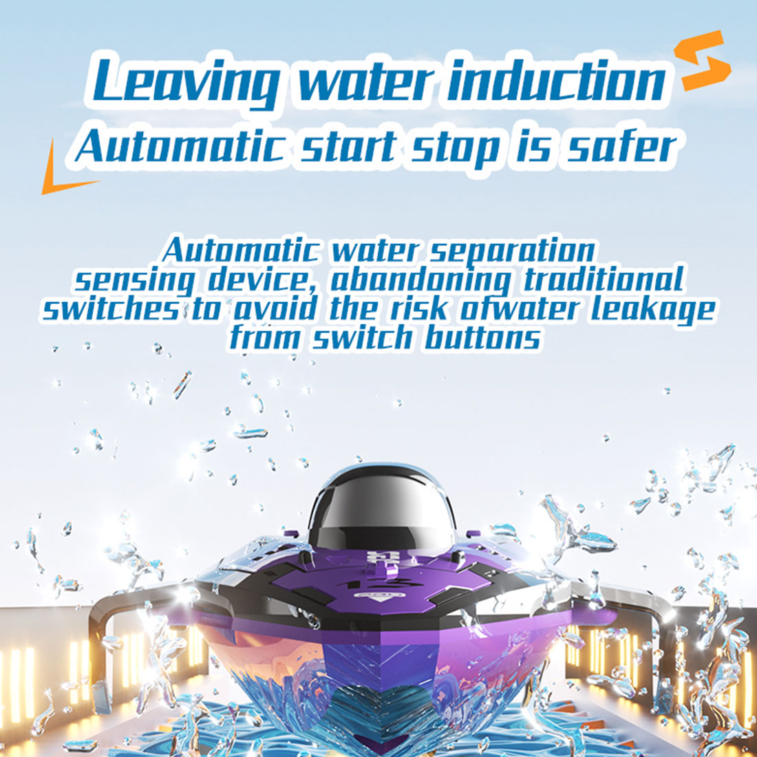 1/43 mini 2.4g dual motor rc speed boat dual speed modes model