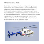 flywing bell-407 470 size 2.4g 6ch military rc helicopter model with ace flight controller, gps, quick release rotors and adjustable left/right-handed controls (rtf version)