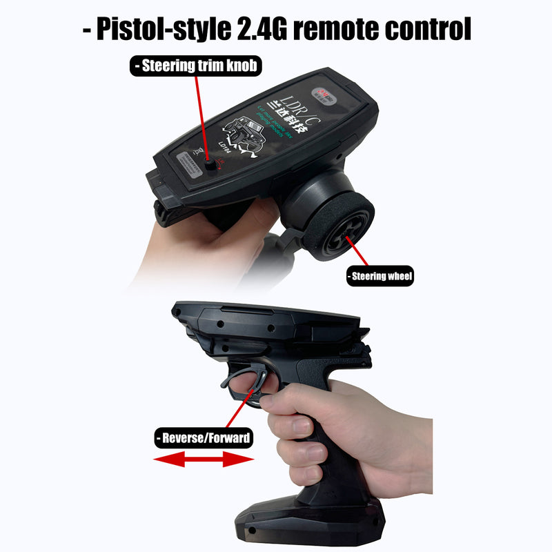 1/18 scale 2.4g 3ch 4wd tube chassis off-road rc car model with flip-up headlights