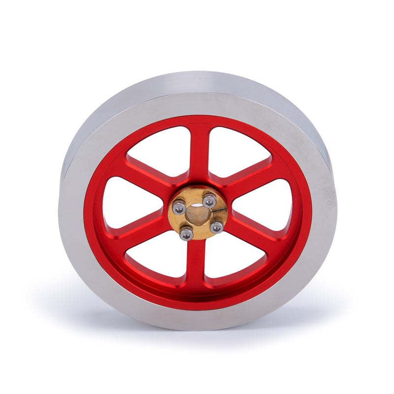 Flywheel Anodized Polished Engine Accessory for ENJOMOR Hit and Miss 6CC Engine Models - EngineDIY