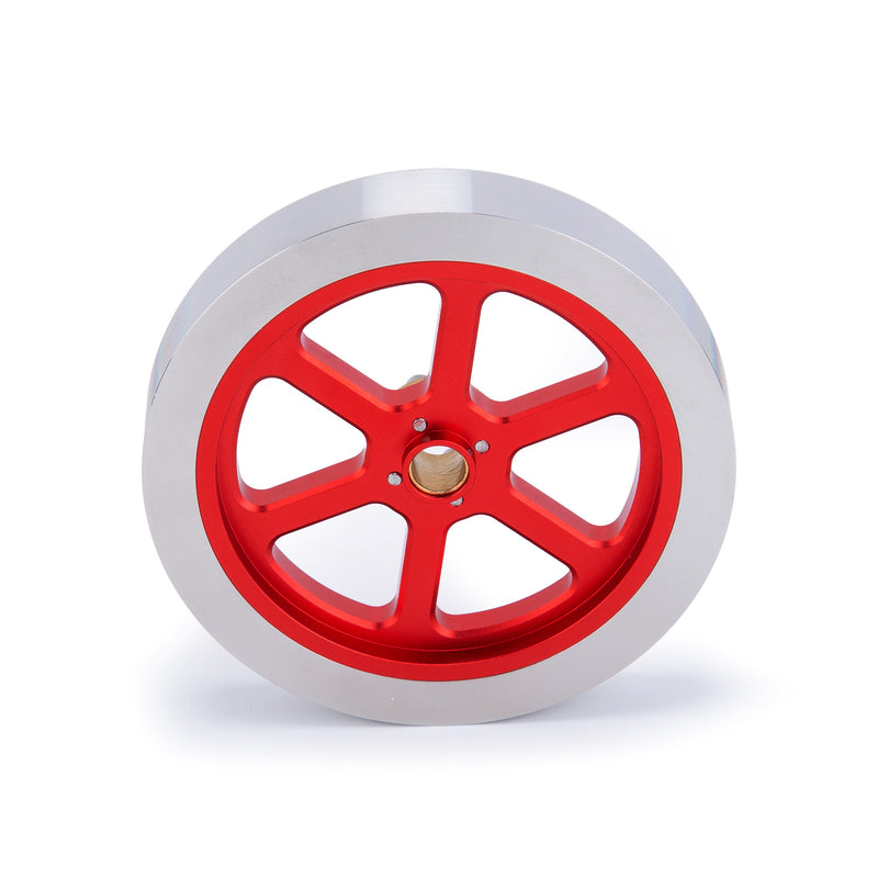Flywheel Anodized Polished Engine Accessory for ENJOMOR Hit and Miss 6CC Engine Models - EngineDIY