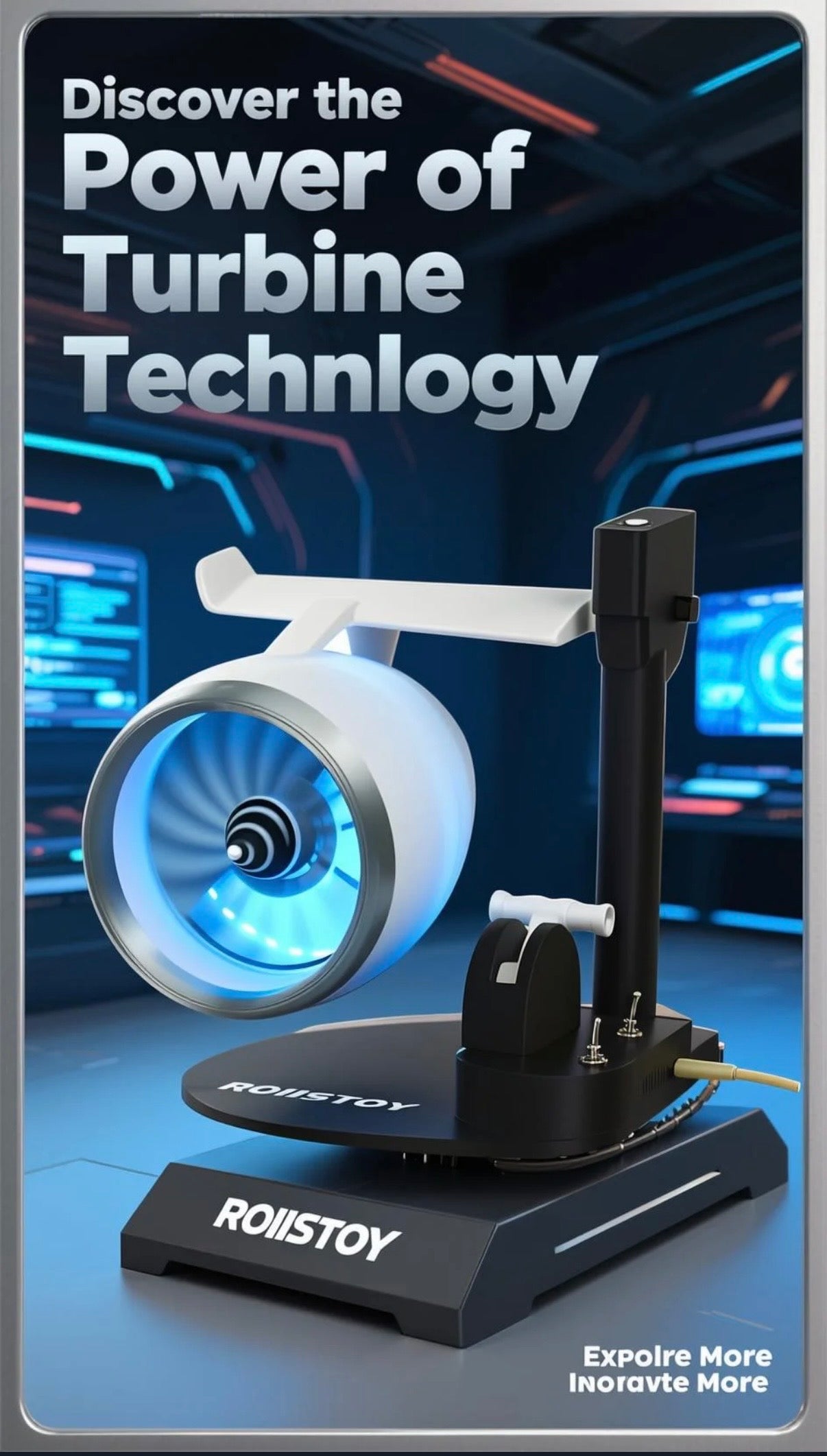 Turbo Jet Engine Desktop Fan High-Speed Cooling with Futuristic Design ...