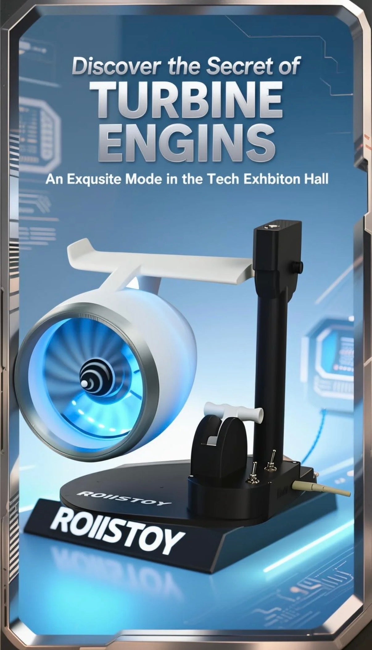 Turbo Jet Engine Desktop Fan High-Speed Cooling with Futuristic Design ...