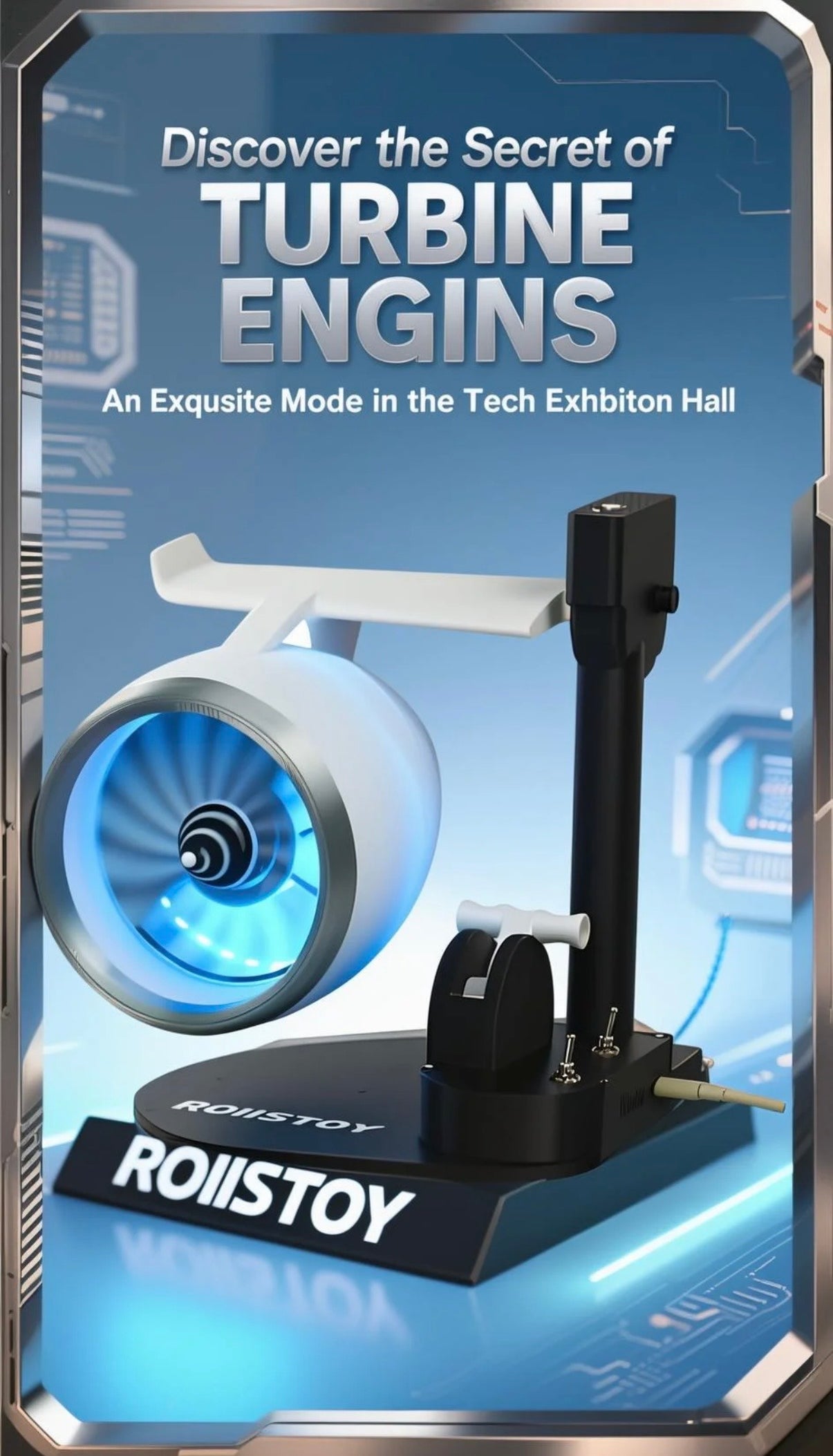 Turbo Jet Engine Desktop Fan High-Speed Cooling with Futuristic Design ...