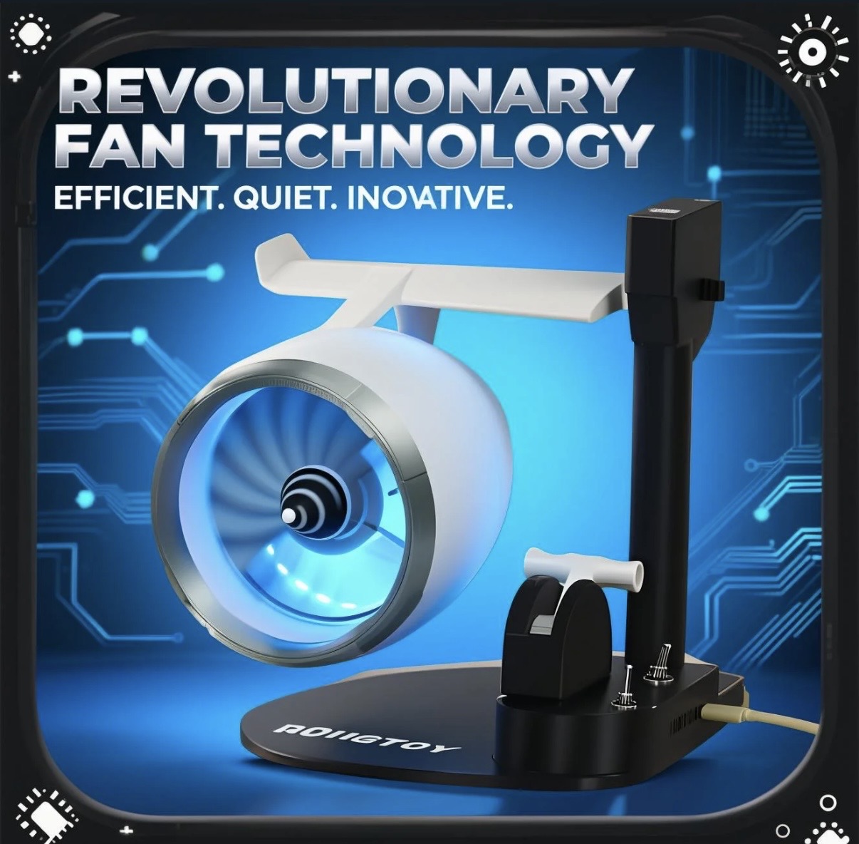 turbo jet engine desktop fan high-speed cooling with futuristic design
