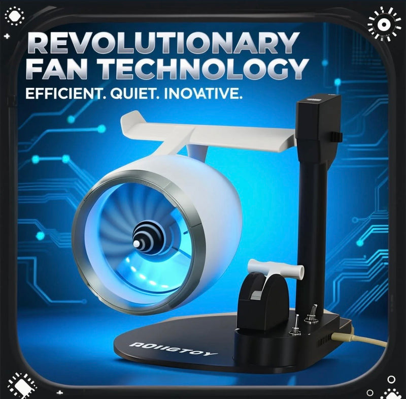 Turbo Jet Engine Desktop Fan High-Speed Cooling with Futuristic Design ...