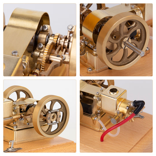 Moteur à essence horizontal 4 temps refroidi par eau évaporée M17 1,6 cc Mini Micro Hit and Miss, modèle de moteur à combustion interne 