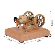 M17 1.6cc Mini Micro Hit and Miss Engine Evaporated Water-cooled 4 Stroke Horizontal Gasoline Engine Internal Combustion Engine Model - EngineDIY