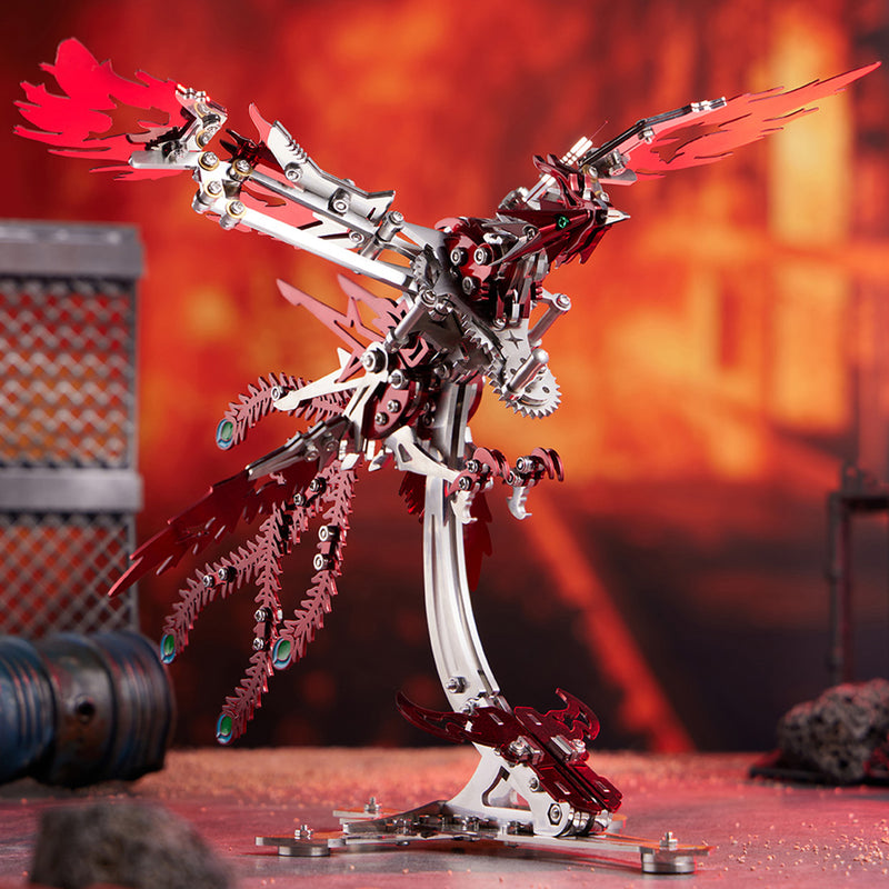 Mechanical Phoenix 3D Metal Puzzles Craft Flapping Wing Toys 358Pcs - EngineDIY