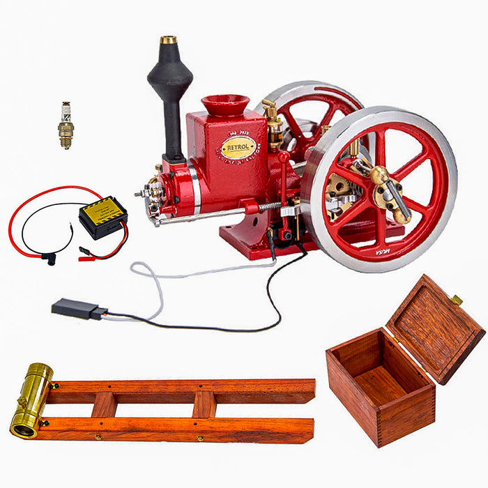 RETROL HM-01 Hit and Miss Engine with Starter Kit, Stand and Accessories - One Key Start
