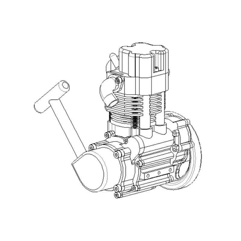ENJOMOR GS-DK01 8CC OHV Inline Single-Cylinder Four-Stroke Air-Cooled Gasoline Engine Model (RTR Version) - EngineDIY