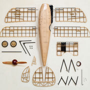 1/18 Scale Albatros D.III WWI Fighter Aircraft Wooden Model Kit, German Biplane Assembly Model, Precision-Cut Skeleton Structure DIY Display for Aviation Collectors