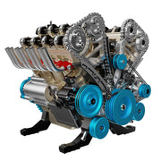 V8 Engine Model Kit that Works - Build Your Own V8 Engine - TECHING 1: 3 Full Metal V8 Car Engine Model Kit 500+Pcs - EngineDIY