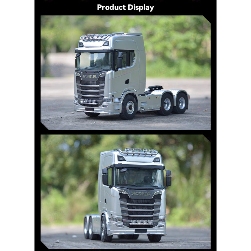 1/14 scale 2.4g 6x6 all wheel drive full-proportional rc tractor truck with 2-speed and realistic sound and lights gift for boys