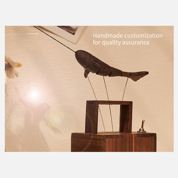 wooden whale music box dynamic model