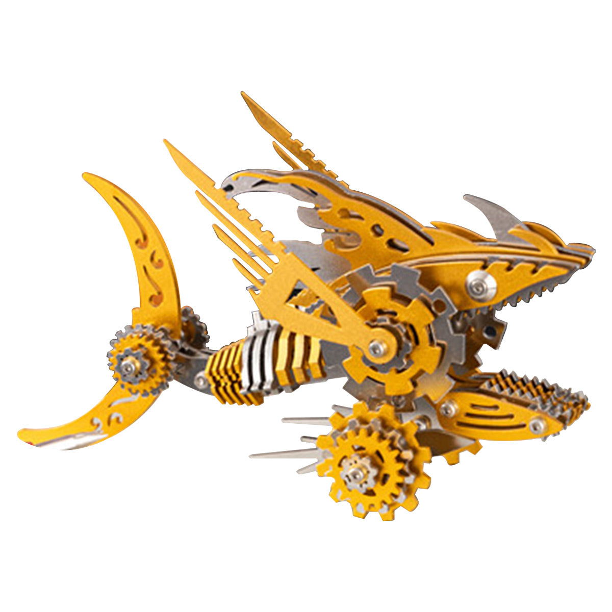 3D Metal Mechanical Sawtooth Shark Assembly Model Kit
