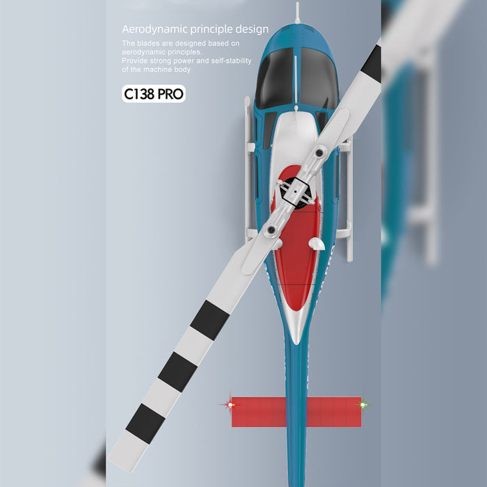 rc era c138pro 1/33 scale bell 206 2.4g 6ch flybarless single-rotor rc helicopter model with one-touch inverted flight (rtf version/police livery)