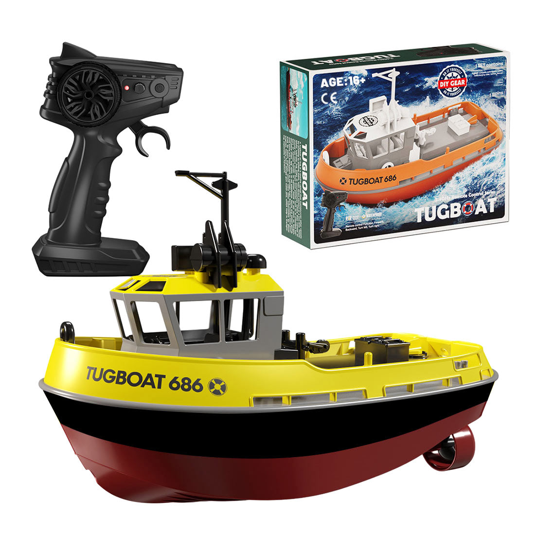 1/72 2.4Ghz RC Electric Tugboat Model RTR Version