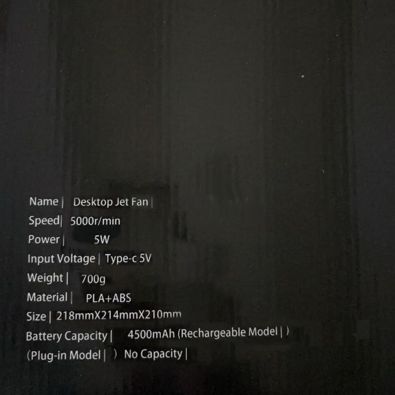 turbo jet engine desktop fan high-speed cooling with futuristic design