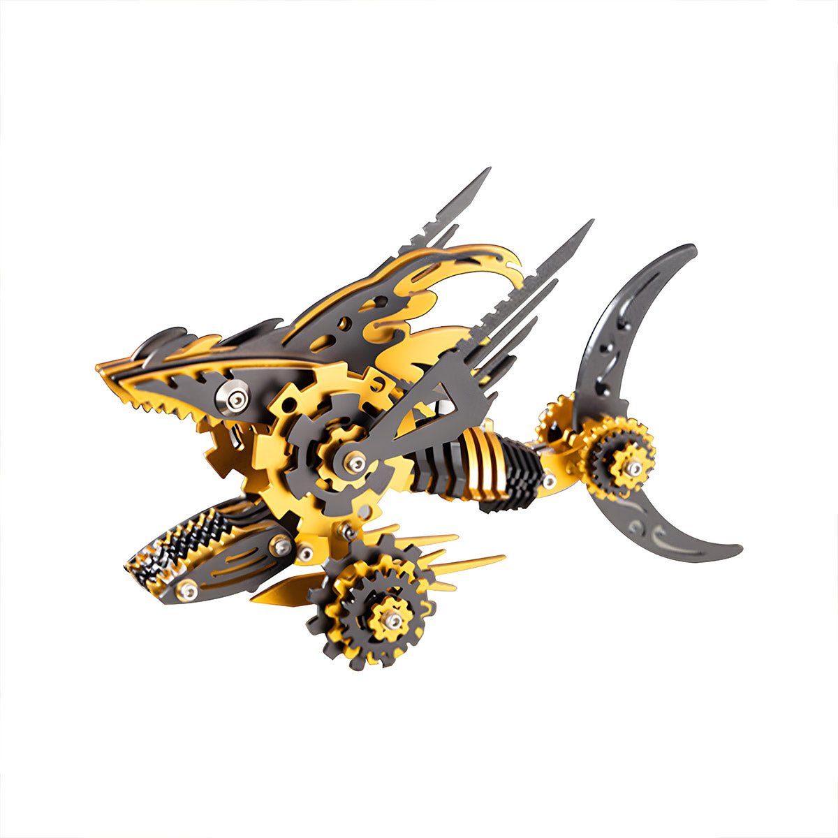 3D Metal Mechanical Sawtooth Shark Assembly Model Kit