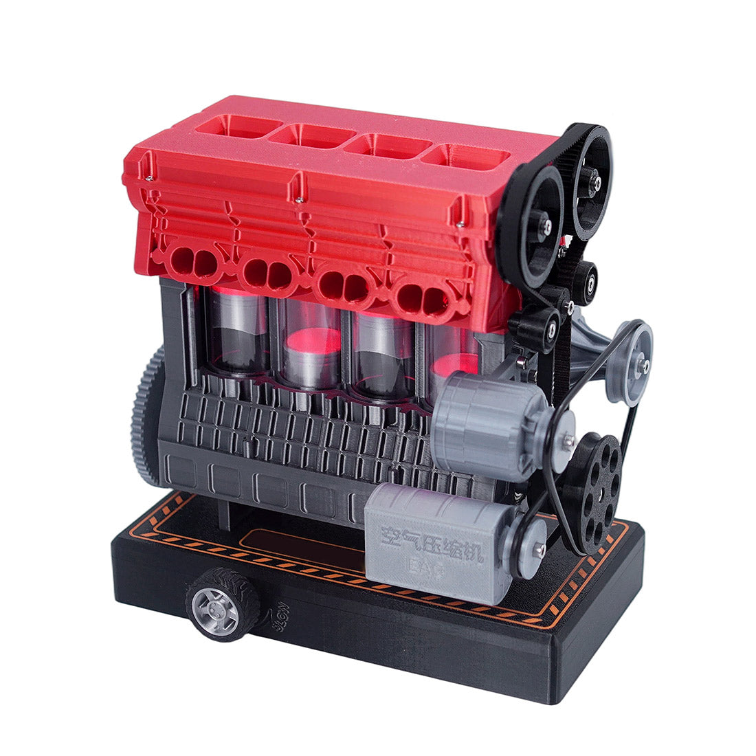 enjomor 3d printed inline four-cylinder engine model kit that works - build your own engine