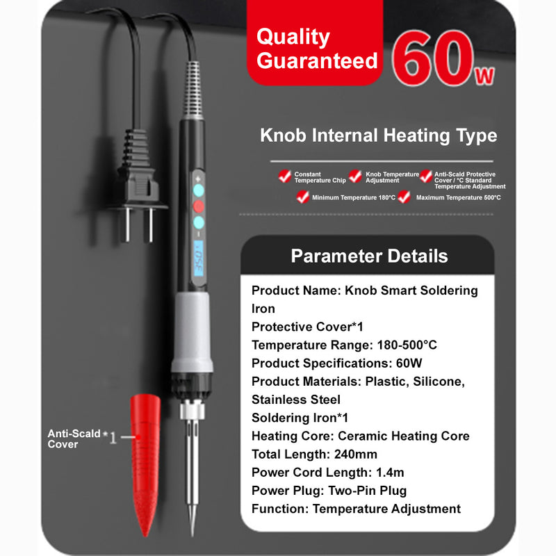 Fast Heating Ceramic Core Soldering Iron Kit for Home Repair Electronics - EngineDIY