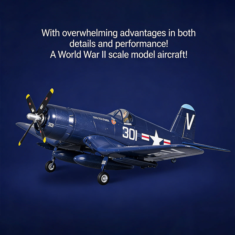 f4u wwii military rc airplane, 2.4g 4ch epp fixed wing scale aircraft, 800mm wingspan with jst connector, no reflex (rtf version)