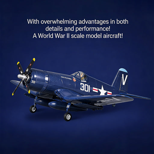 f4u wwii military rc airplane, 2.4g 4ch epp fixed wing scale aircraft, 800mm wingspan with jst connector, no reflex (rtf version)